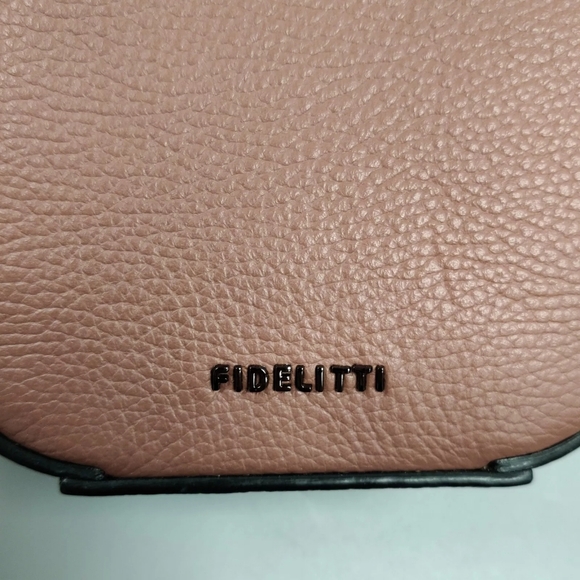 Fidelitti Ukraine Lady Anne Tesoro Bag Round Circle Purse Pink Brown Leather - Picture 3 of 16